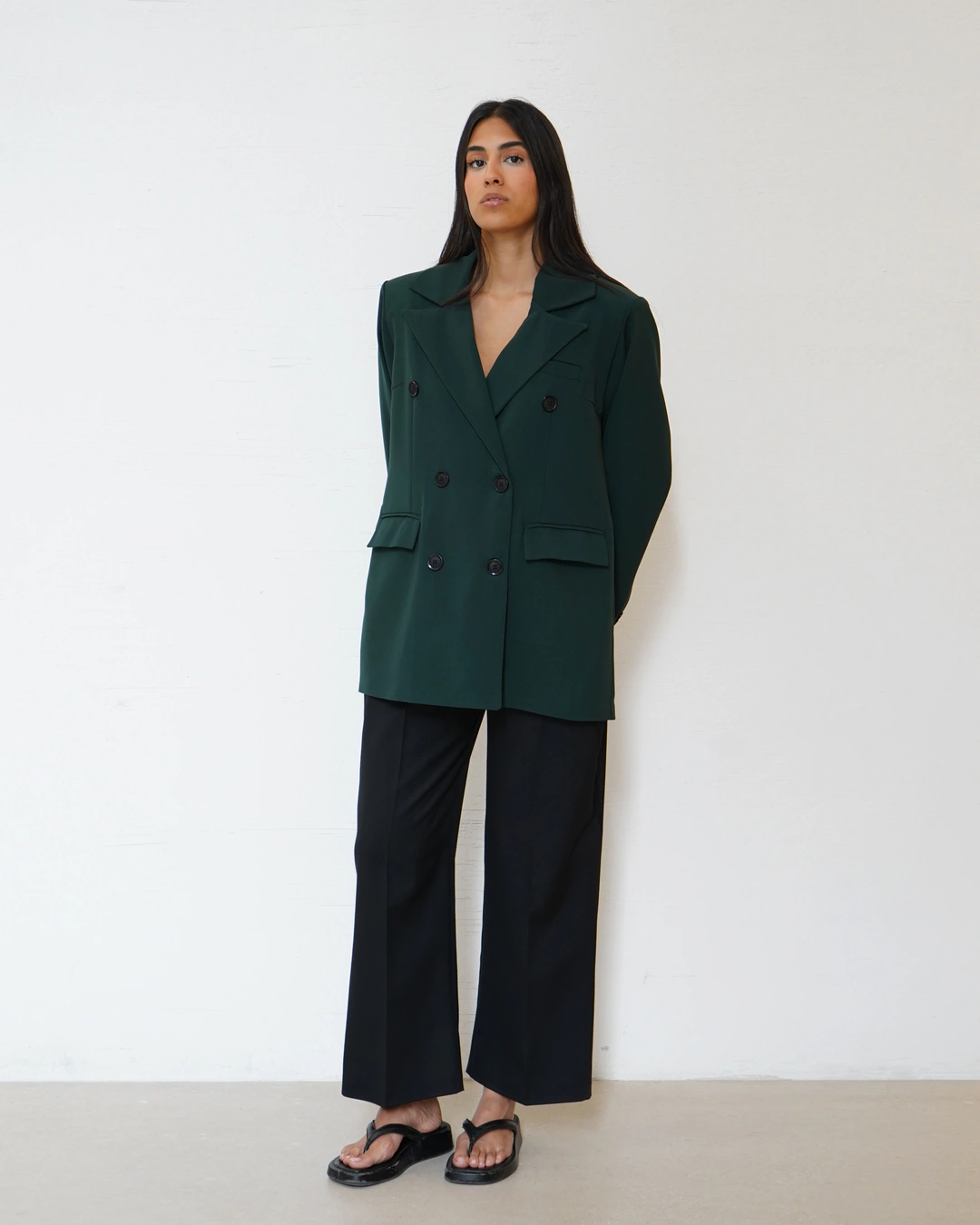 coat024 - کت کرپ يونيکا کلاسيک شش دکمه